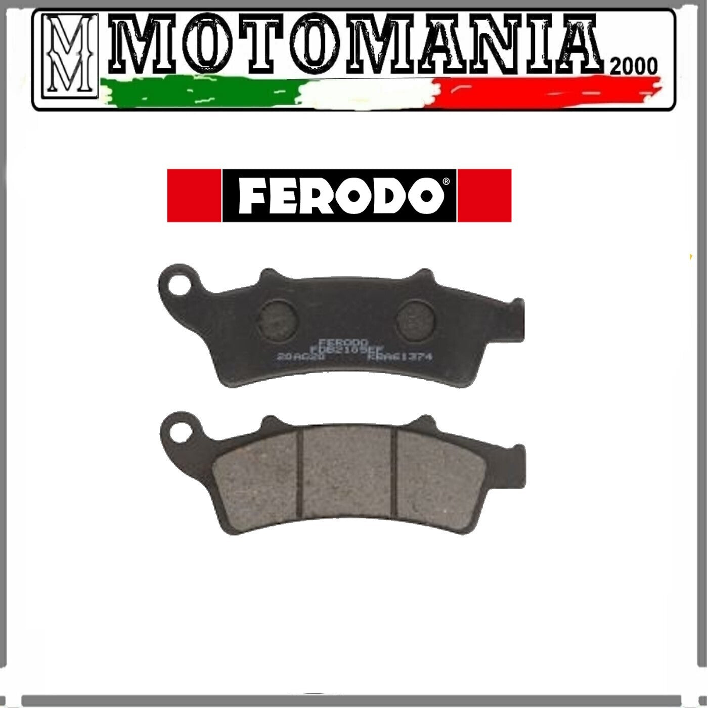 FDB2105EF PASTIGLIE FRENO POSTERIORE ECO F MALAGUTI APRILIA KYMCO PIAGGIO