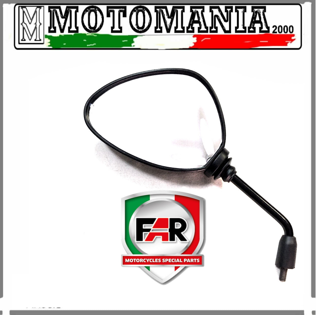SPECCHIO RETROVISORE NERO SX PER MALAGUTI CENTRO 50 125 160 PASSWORD 250