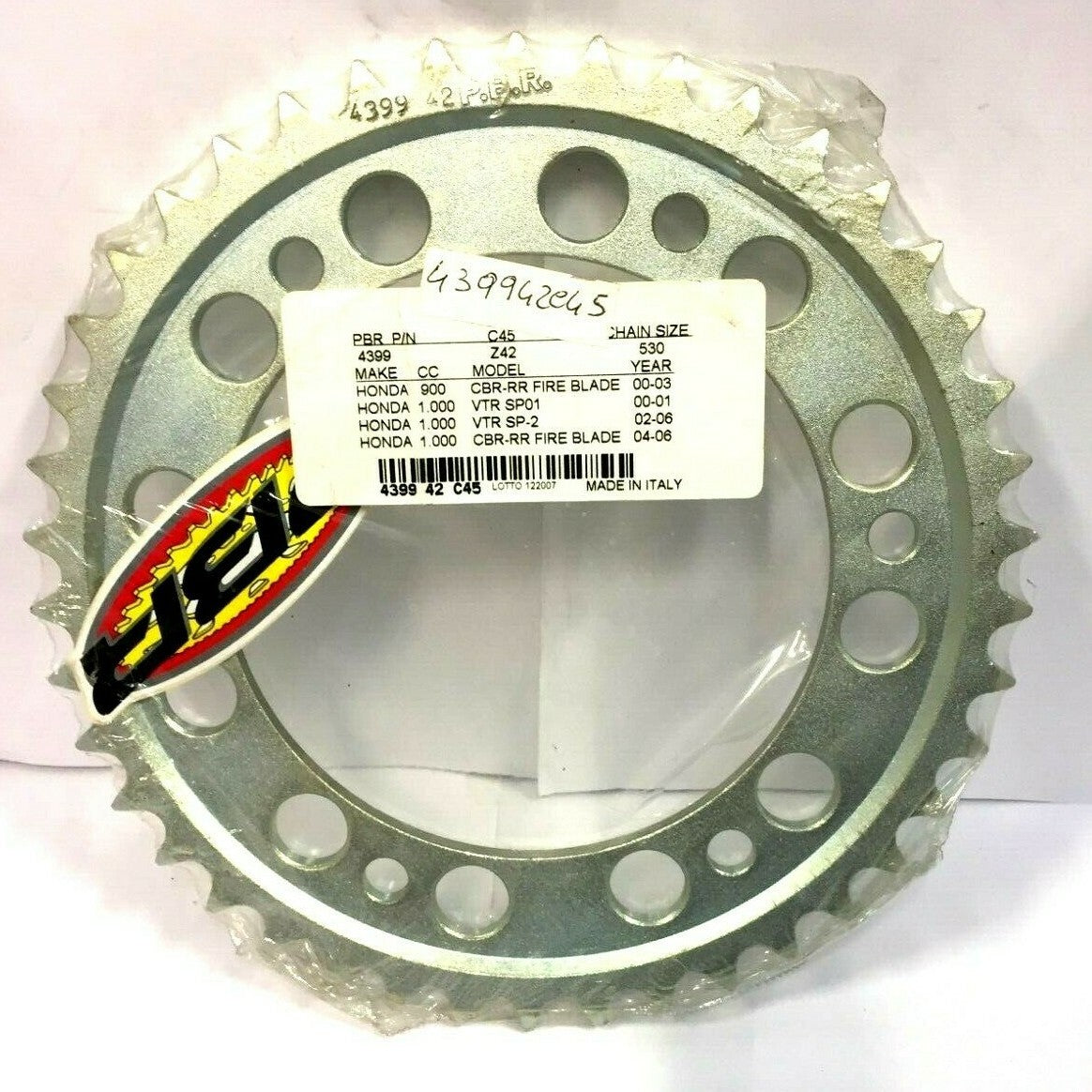 439942C45 CORONA Z42 PASSO 530 HONDA CBR-RR 900 FIRE BLADE 2000-2001-2002-2003