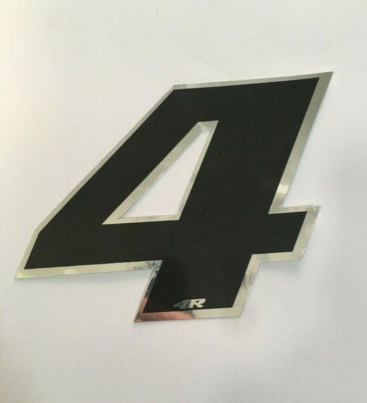 ADESIVO NUMERO 4 NERO UNIVERSALE CM 10X10 *