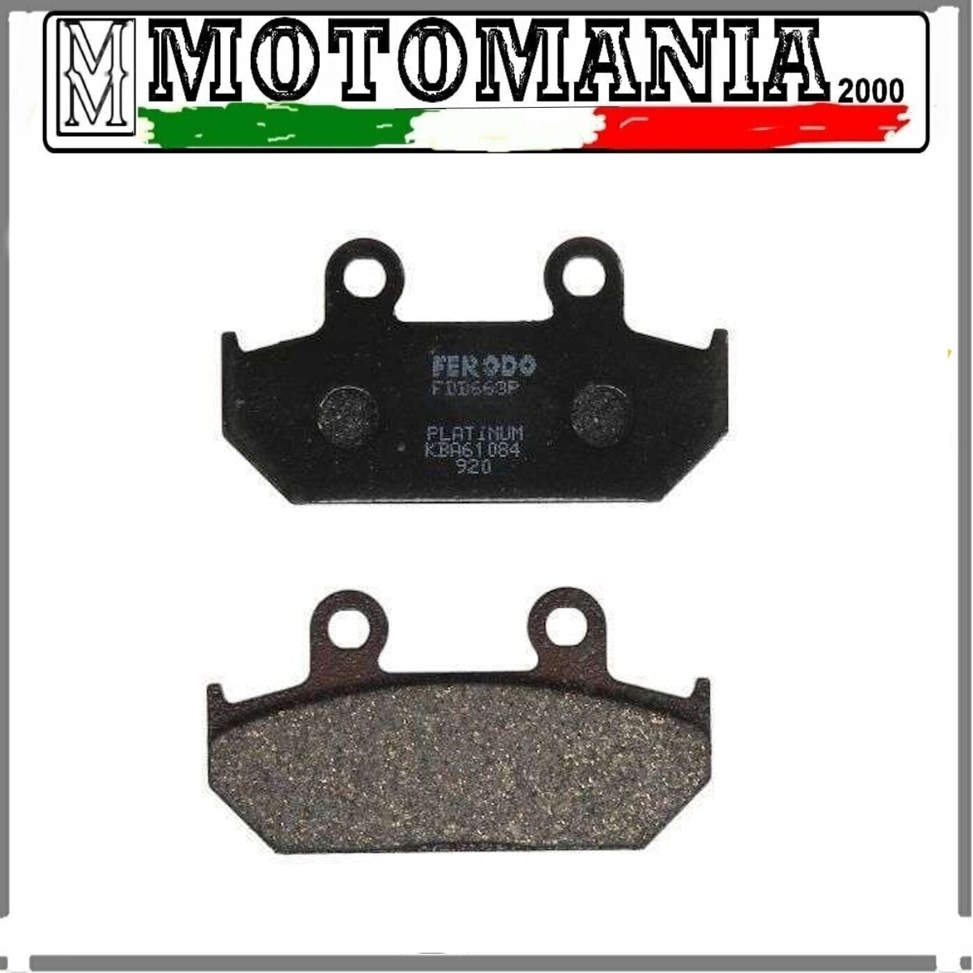 FDB663P PASTIGLIE FRENO POSTERIORE PLATINUM PER YAMAHA HONDA CAGIVA