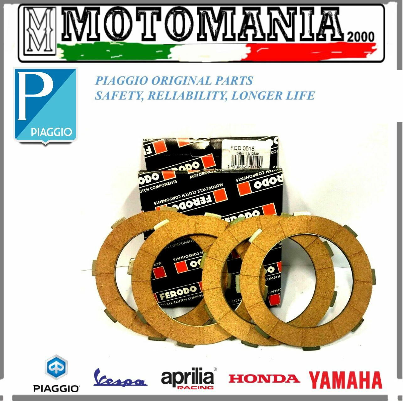 FCD0518 DISCHI FRIZIONE FERODO PIAGGIO VESPA COSA 2 125 ANNO DAL 1991 AL 1997