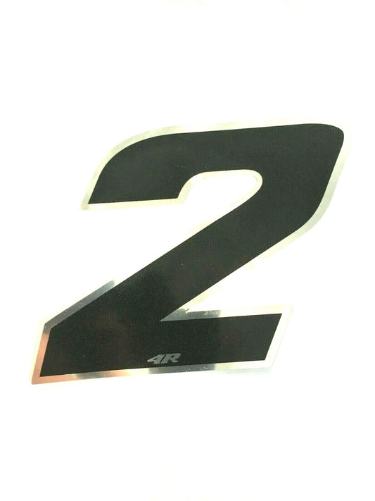 NUMERO ADESIVO NERO CON BORDO CROMATO CM 10X10 *