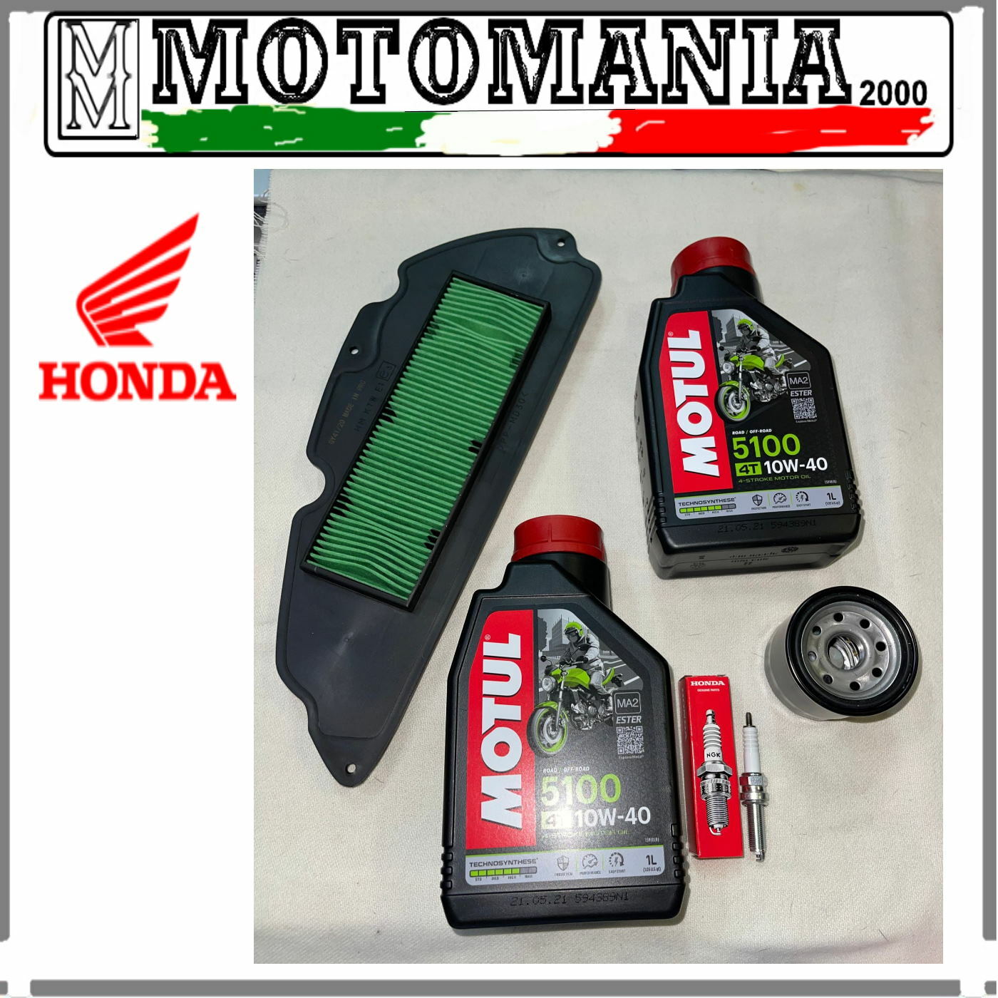 KIT TAGLIANDO HONDA SH 300 - OLIO MOTUL /FILTRO ARIA / FILTRO OLIO / CANDELA *