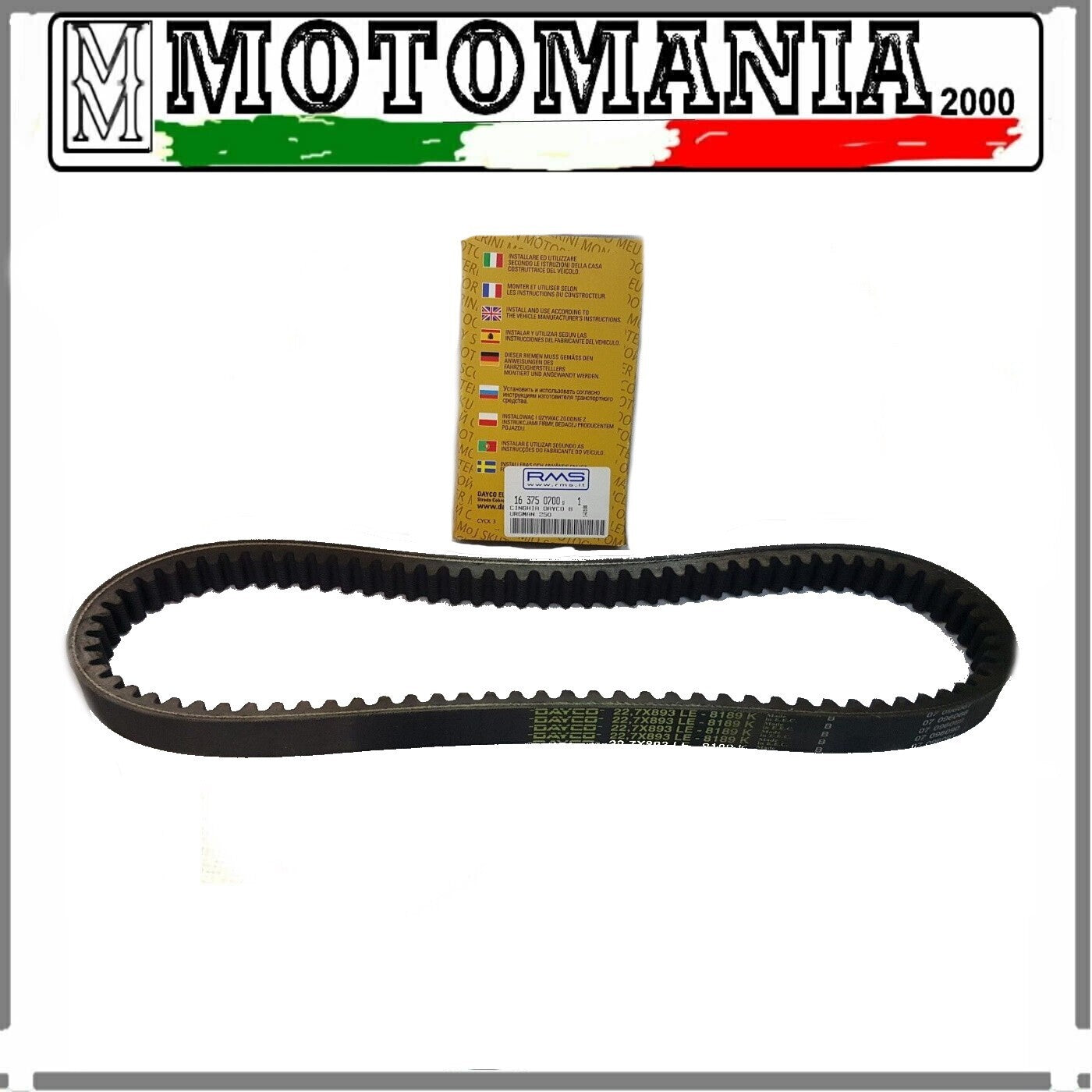 CINGHIA TRASMISSIONE DRIVE BELT DAYCO BURGUMAN 250cc 98/06