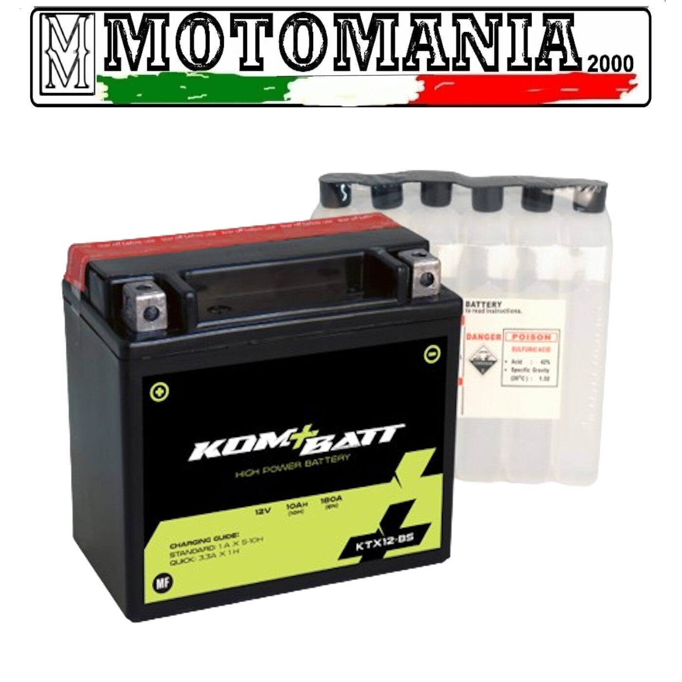 BATTERIA KOMBATT MF KTX12-BS PER PIAGGIO LIBERTY 4T 150 2008 *