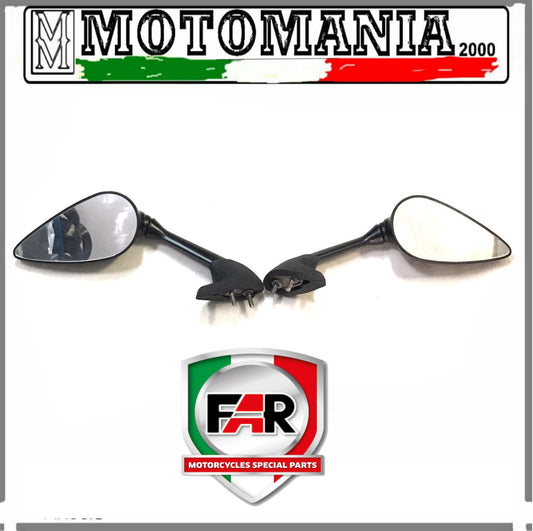 COPPIA SPECCHI RETROVISORI NERI SX E DX PER YAMAHA R6-YZ7 2000-2006