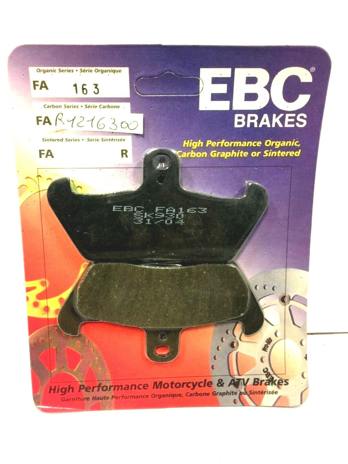 FA163 CP PASTIGLIE FRENO EBC APRILIA TUAREG WIND 600 ANT.1989 CAGIVA W 12 -35