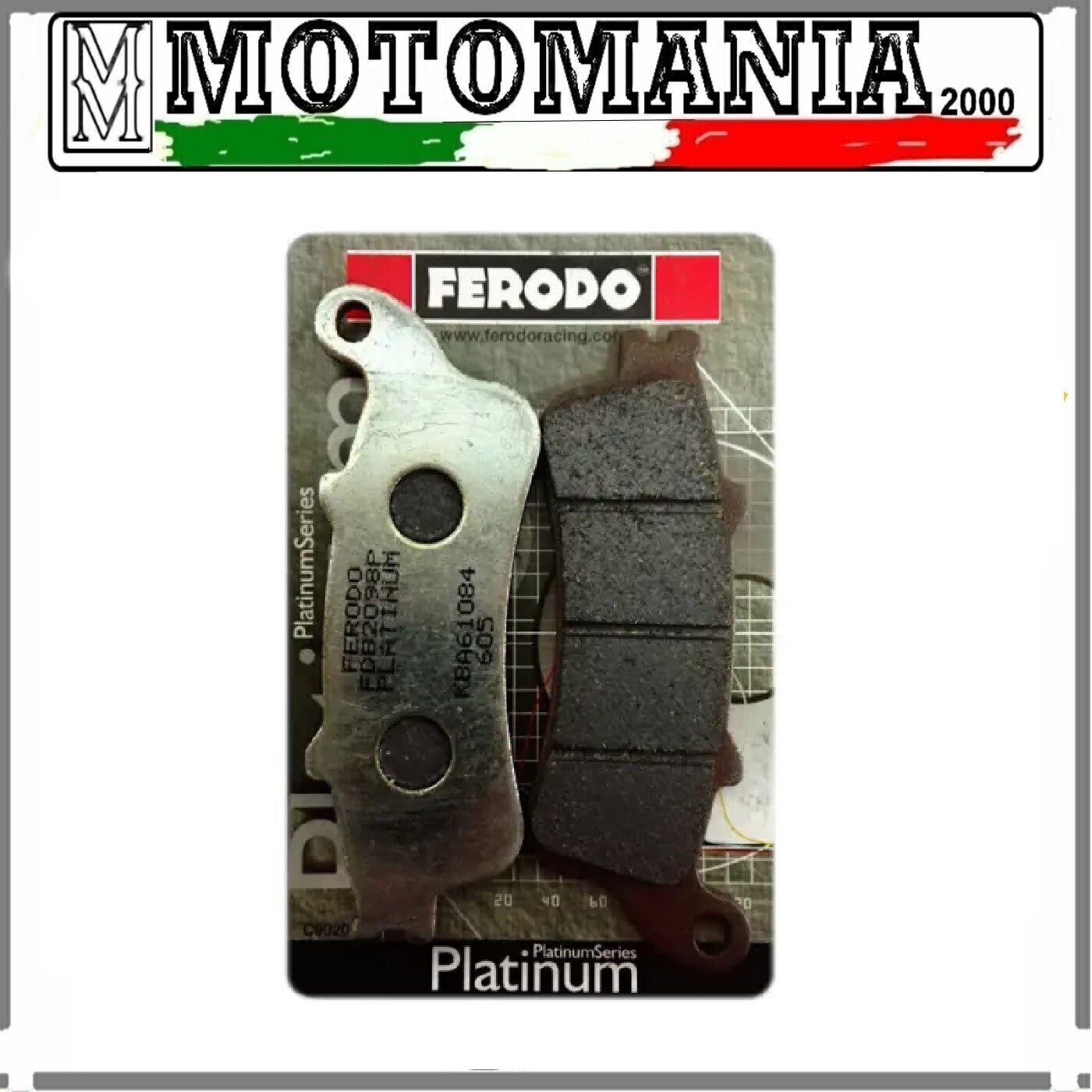 FDB2098P PASTIGLIE FRENO ANTERIORE E POSTERIORE PLATINUM PER HONDA VICTORY HONDA