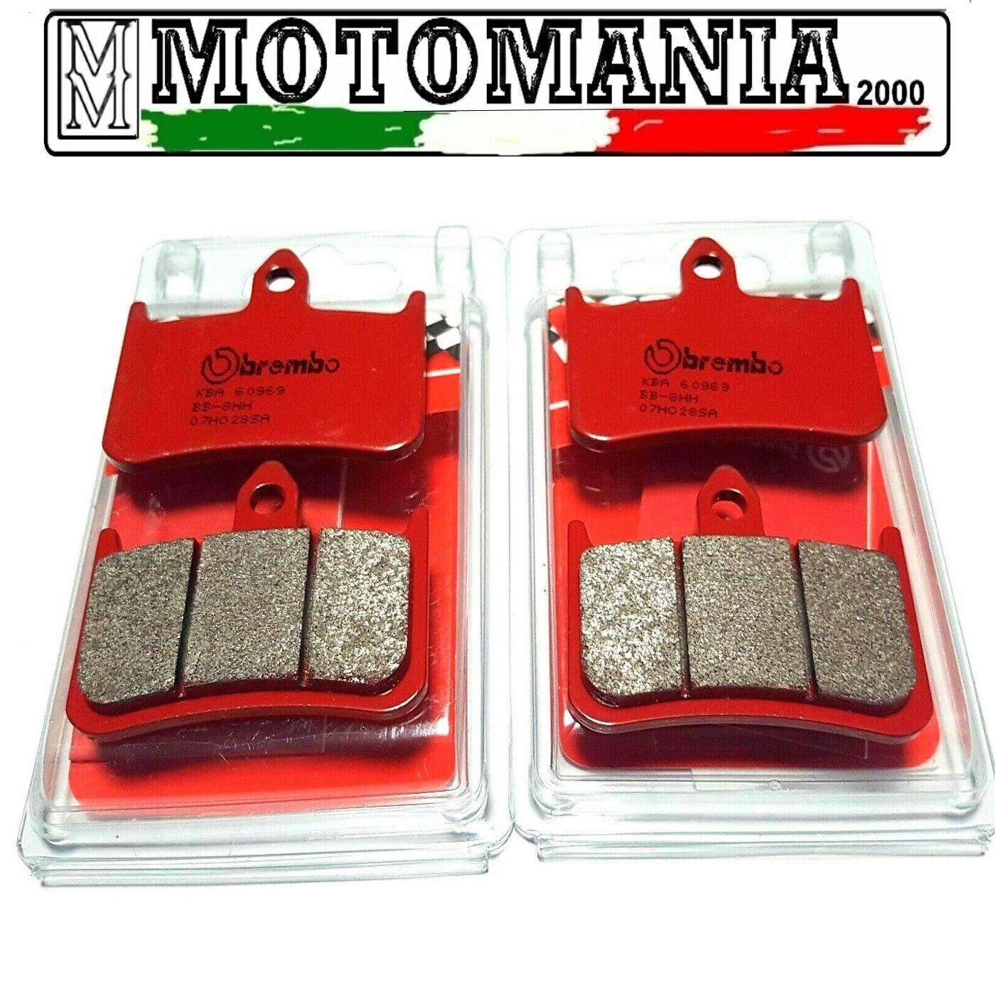 2 COPPIE PASTIGLIE FRENO ANTERIORI SINTER BREMBO - PER HONDA (VEDI APPLICAZ.) *