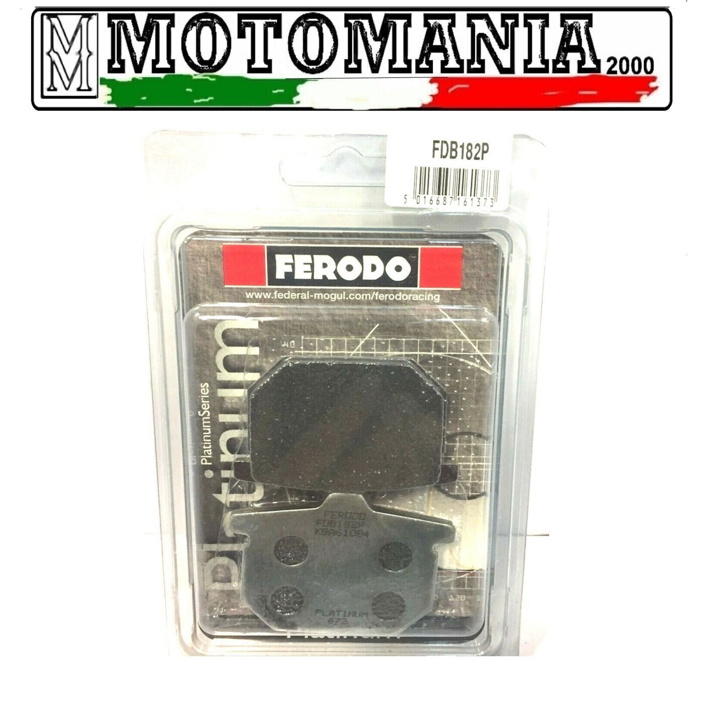 FDB182P PAIR OF FERODO BRAKE PADS - HONDA GL 1000 POST - CBF 900 FRONT *