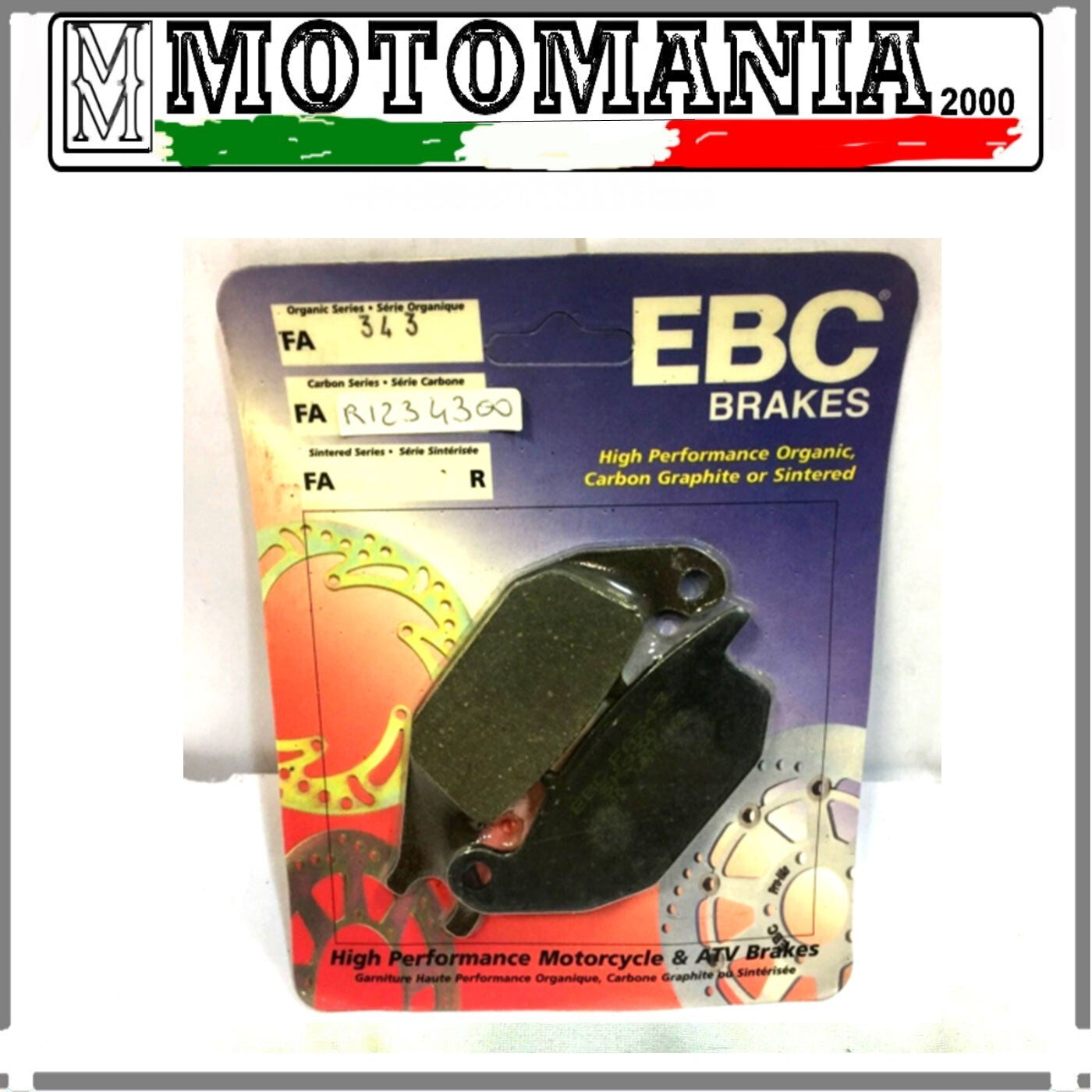 R1234300 CP BRAKE PADS EBC FA343 HONDA XLV125 VARADERO 01/CBR R 125/150 *