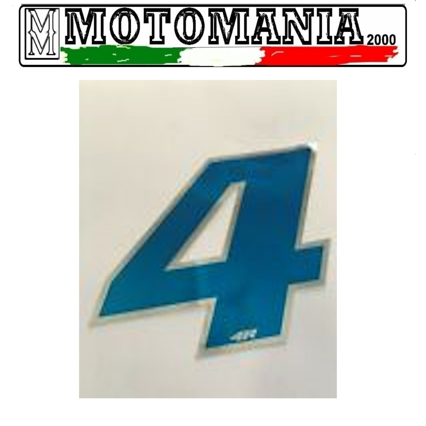 NUMERO ADESIVO BLU' CON BORDO CROMATO UNIVERSALE CM.10X10 *