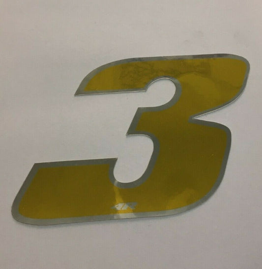 NUMERO 3 DORATO ADESIVO LARGHEZZA 10 CM ALTEZZA 10 CM *