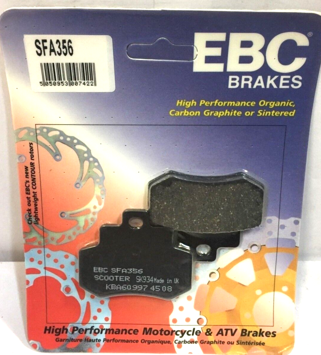 FA356 CP PASTIGLIE FRENO EBC POSTERIORE KIMCO GRAND DINK 150-250 01-04