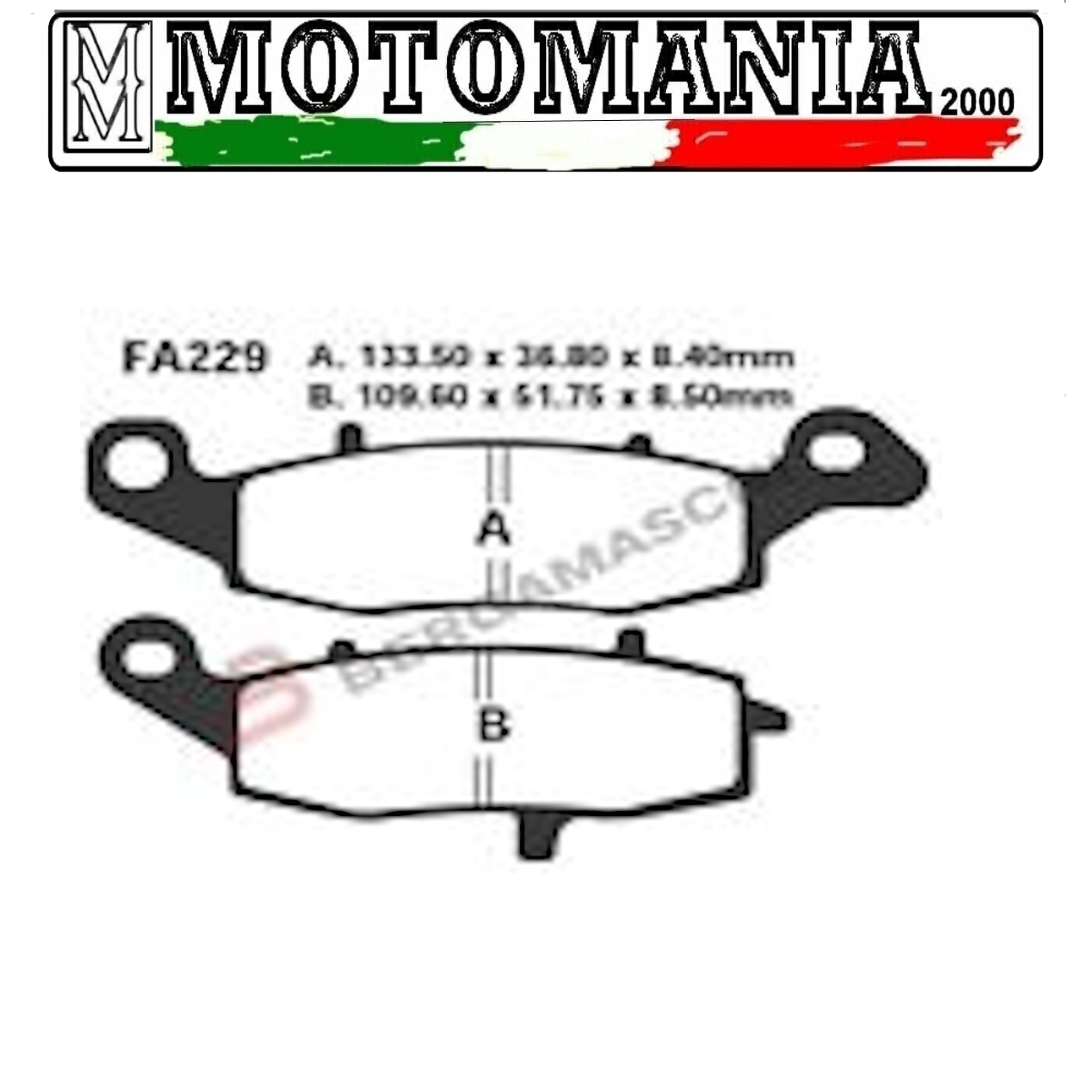 R1822900 PASTIGLIE FRENO ANTERIORE SINISTRO HH SUZUKI SV 650 *