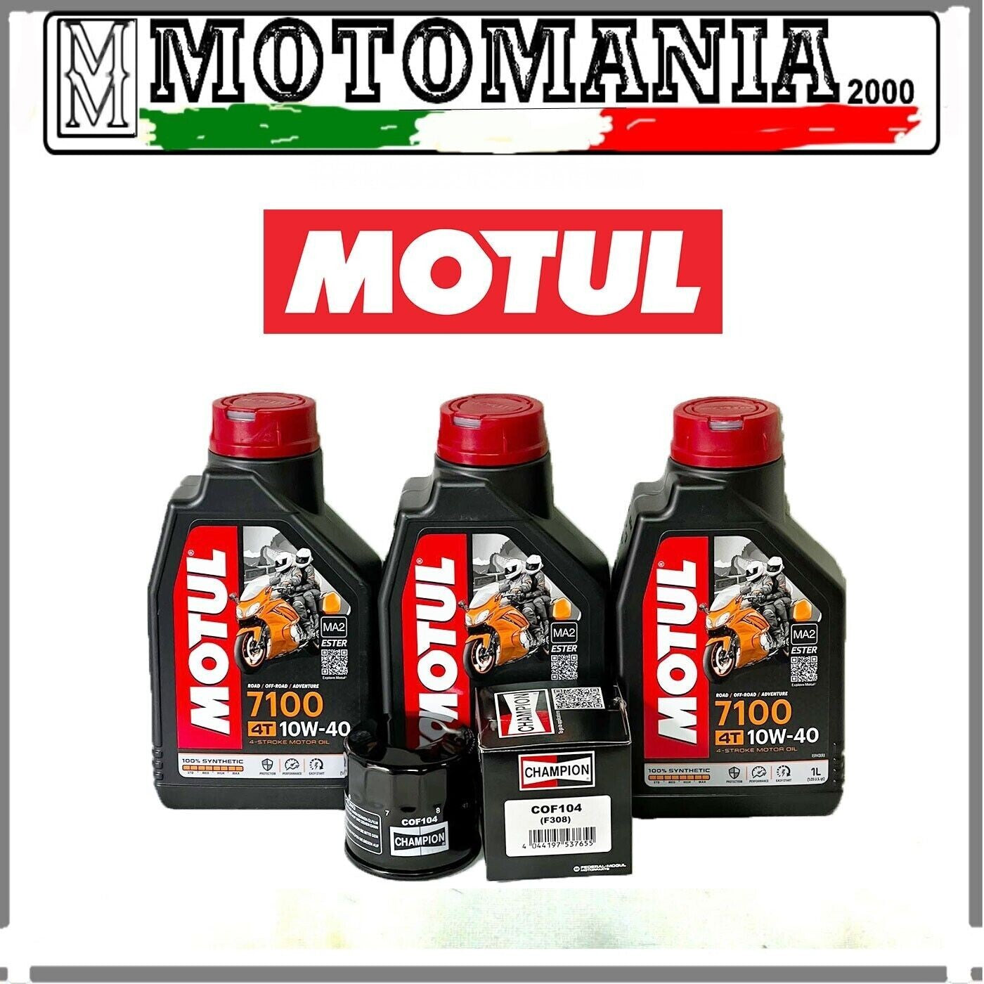 KIT TAGLIANDO YAMAHA MT-07 700 14-20 - 3 LITRI OLIO 7100 10W40 + 1 FILTRO OLIO *
