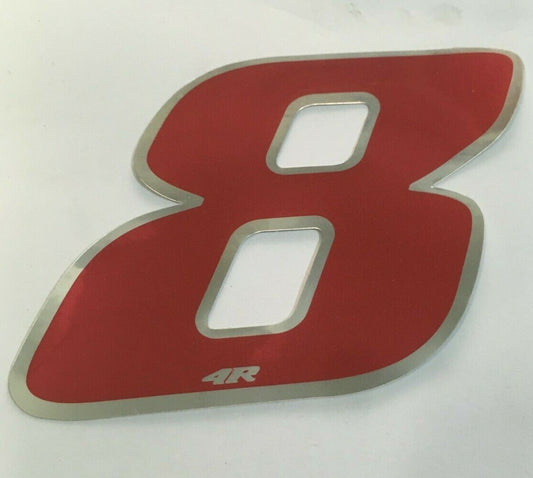 NUMBER 8 RED STICKER LENGTH 10MM WIDTH 10MM *