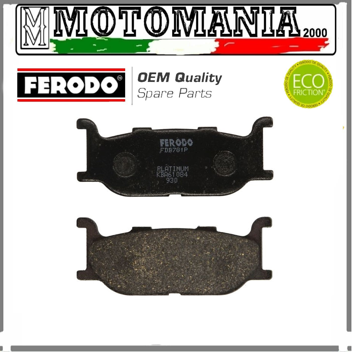 FDB781P PASTIGLIE FRENO ANTERIORE FERODO YAMAHA DIVERSION 600 SRV 250
