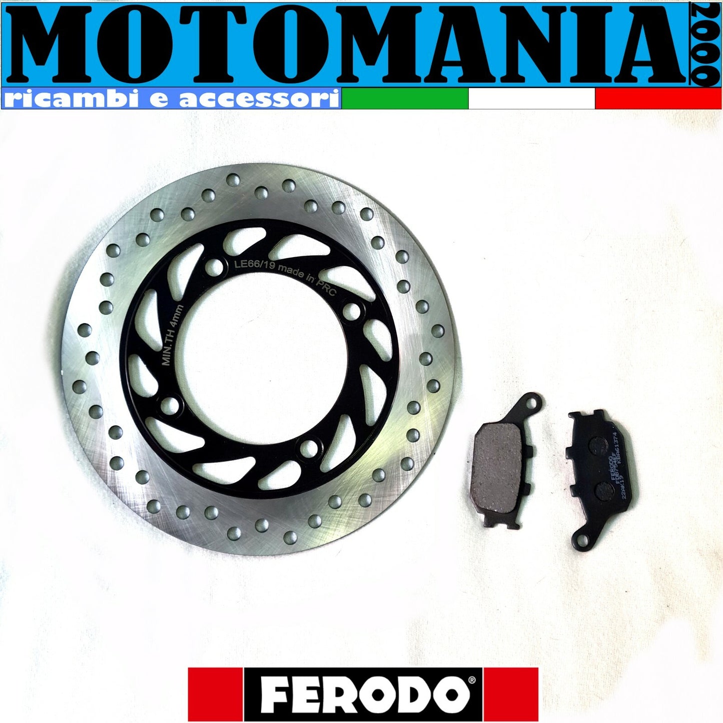 DISCO FRENO POSTERIORE + PASTIGLIA POST. FERODO HONDA CB HORNET 900 02-07