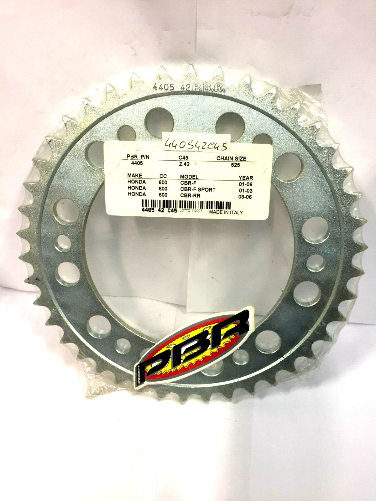 440542C45 CROWN 42 TEETH STEP 530 PBR STEEL HONDA CBR-F 600 2001-2006