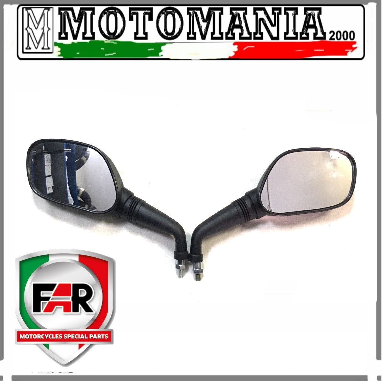 COPPIA SPECCHI RETROVISORI NERI SX E DX PER YAMAHA X-CITY 250 XC 300