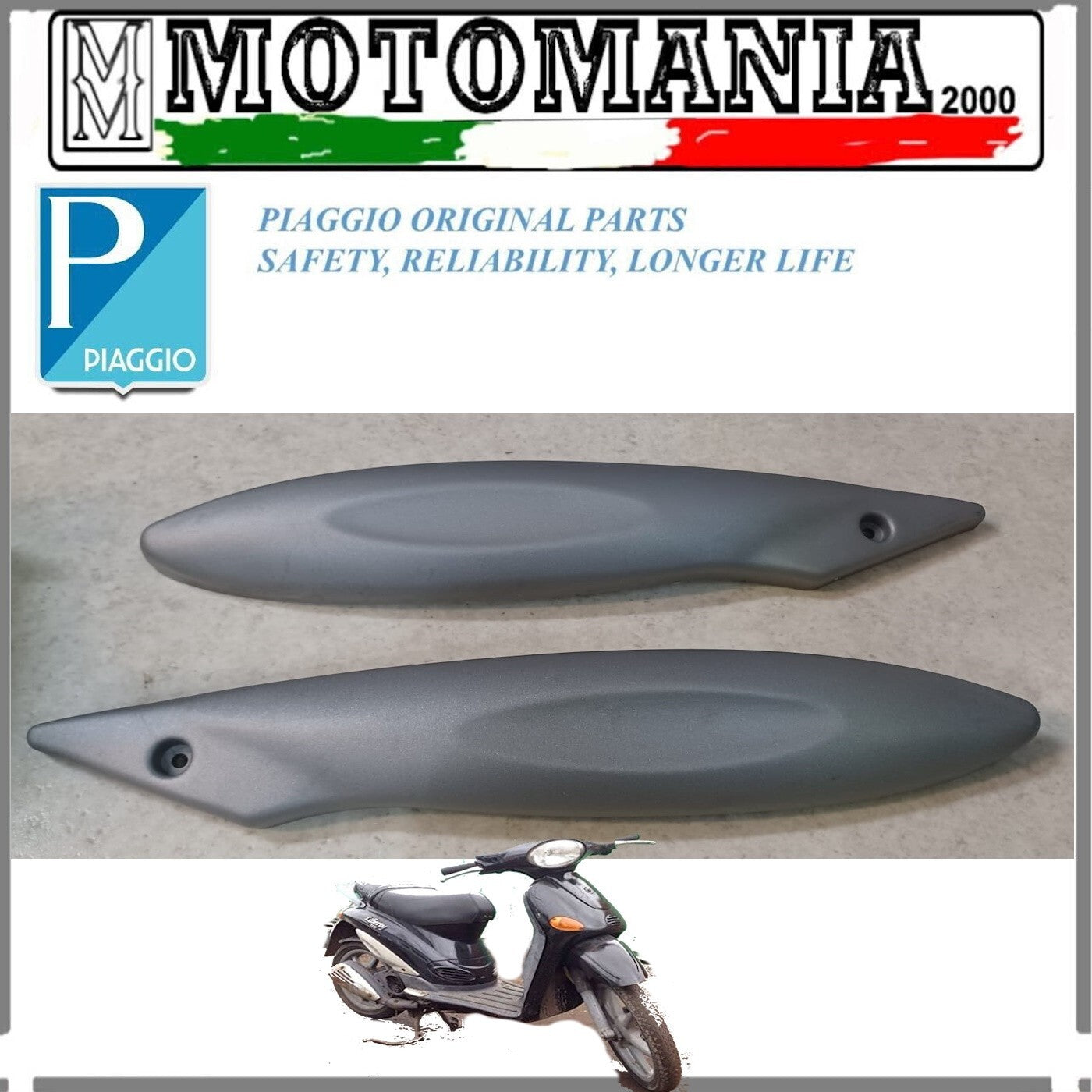 COPPIA DEFLETTORI PARACOLPI SX E DX CODONE POSTERIORE LIBERTY 125 150 - 98 -00