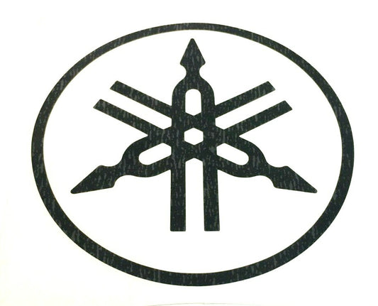 LOGO YAMAHA ROTONDO DIAMETRO 12,5 CM COLORE NERO *
