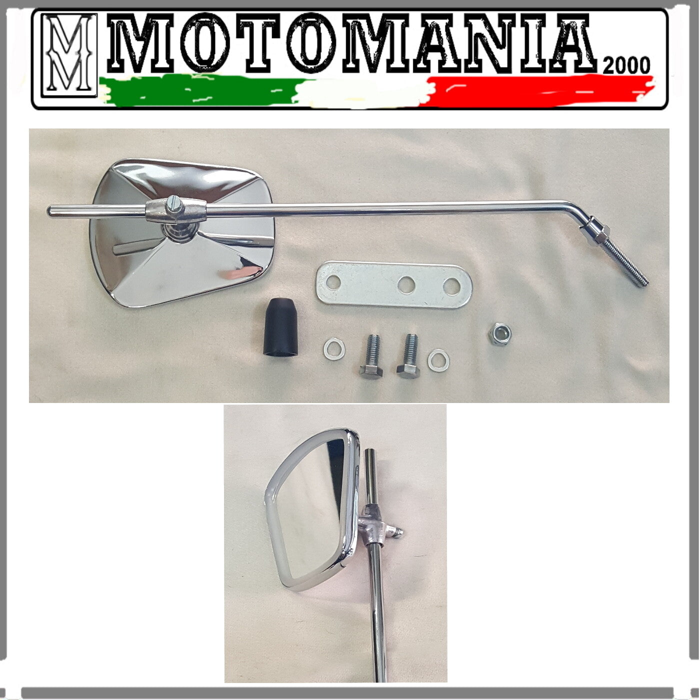 SPECCHIETTO AMBILATO PER VESPA CON ATTACCO SOTTO ALLO STERZO SPECIAL PX TS
