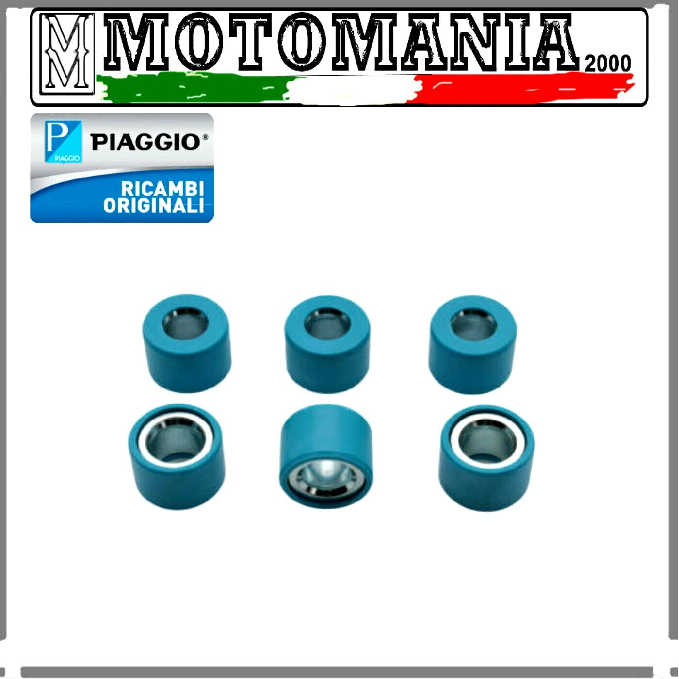 KIT 6 RULLI VARIATORE ORIGINALE PIAGGIO LIBERTY 125 - PIAGGIO HEXAGON LX4 125