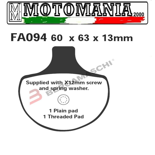 R1209400 PASTIGLIE FRENO HARLEY DAVIDSON FX *