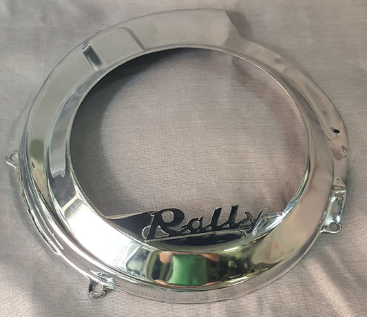 COPRIVENTOLA VESPA RALLY TUTTI I MODELLI CON SCRITTA IN ACCIAIO TUTTO CROMATO