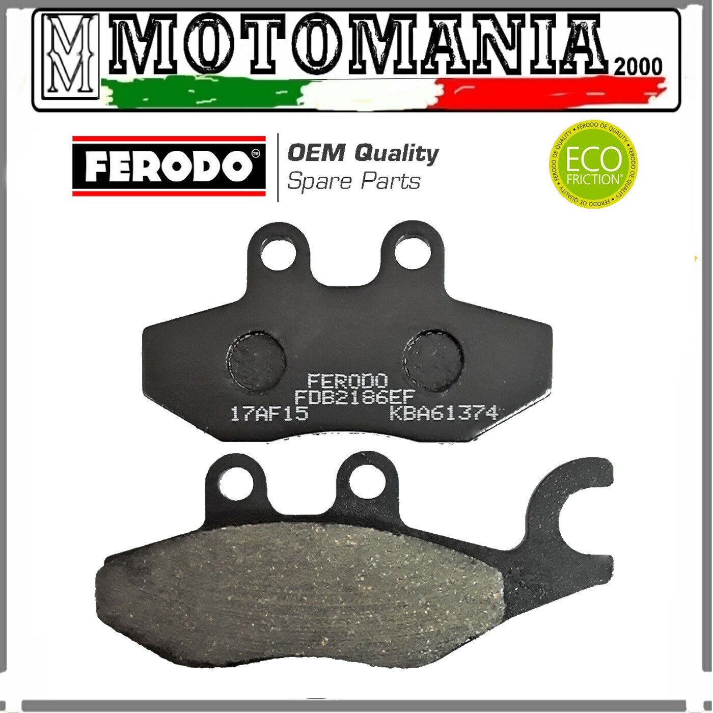 FDB2186EF PASTIGLIE FRENO POSTERIORE ECO F PER PIAGGIO PIAGGIO X9 EVOLUTION 125