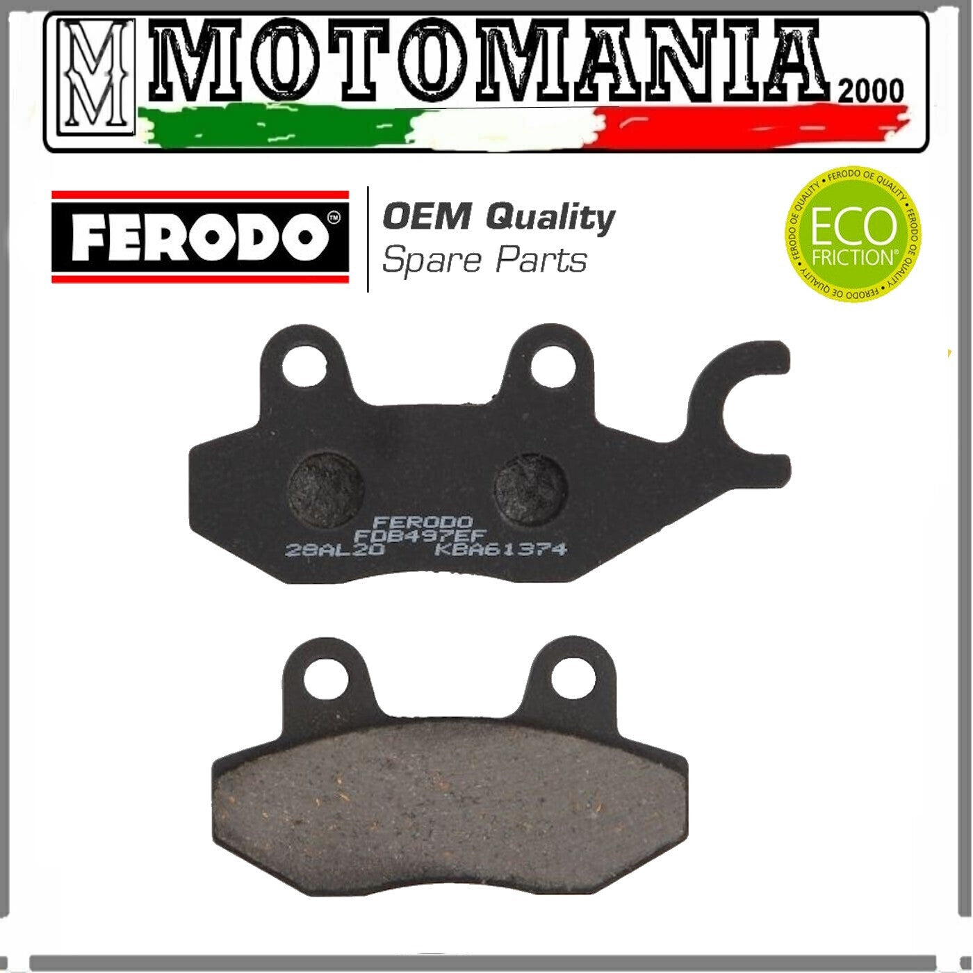 FDB497EF PASTIGLIE FRENO POSTERIORE HONDA KAWASAKI KYMCO SUZUKI TRIUMPH YAMAHA*