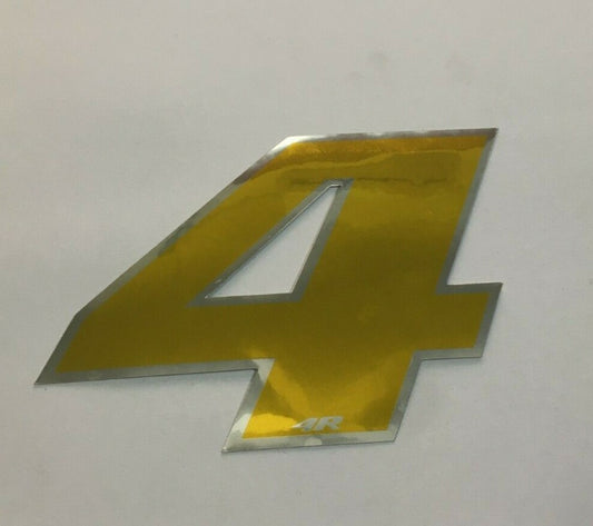 NUMERO 4 DORATO ADESIVO LARGHEZZA 10 CM ALTEZZA 10 CM *