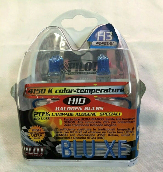 CP LAMPADE H3 55W PILOT ALOGENA BLU PER MOTO SCOOTER 12V55W