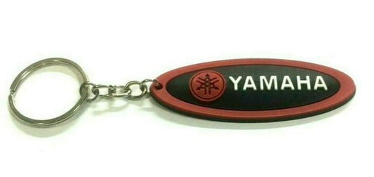 YAMAHA BLACK AND RED RUBBER KEYCHAIN LENGTH 7.5 WIDTH 2.5