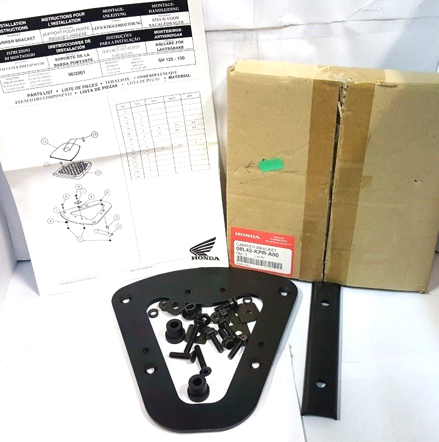 08L42-KPR-A00 PIASTRA PORTAPACCHI HONDA SH 125-150 COMPLETA ANN0 2001-2004