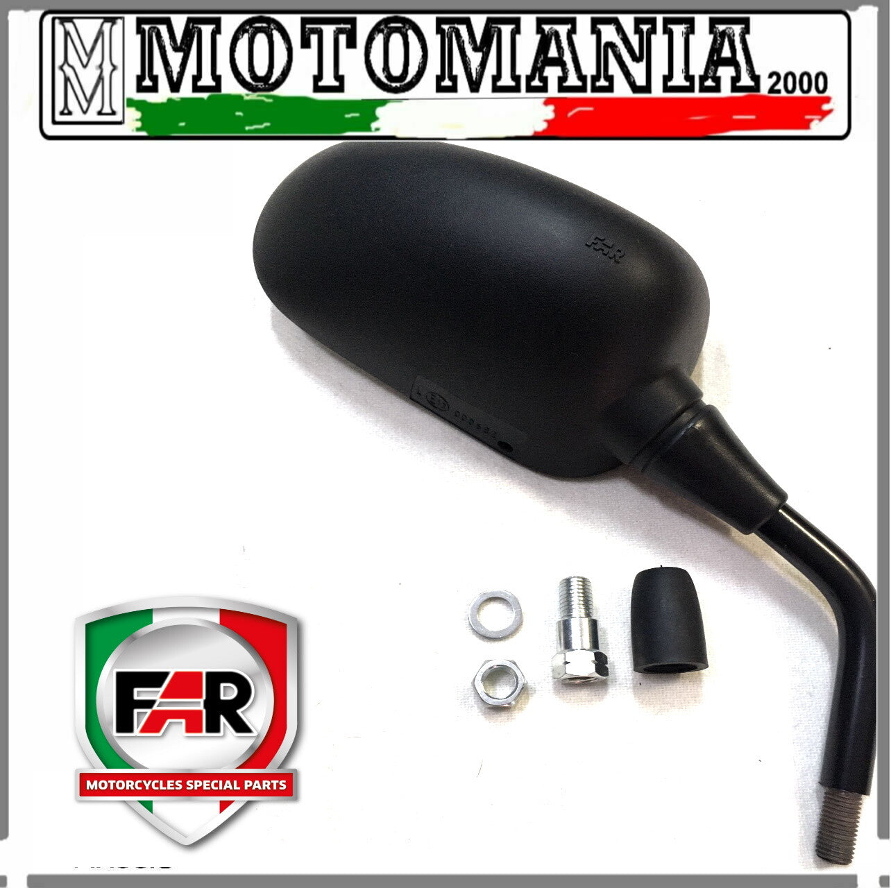 COPPIA SPECCHI RETROVISORI NERI SX E DX PER HONDA JAZZ 250 COMPLETI DI ATTACCHI*