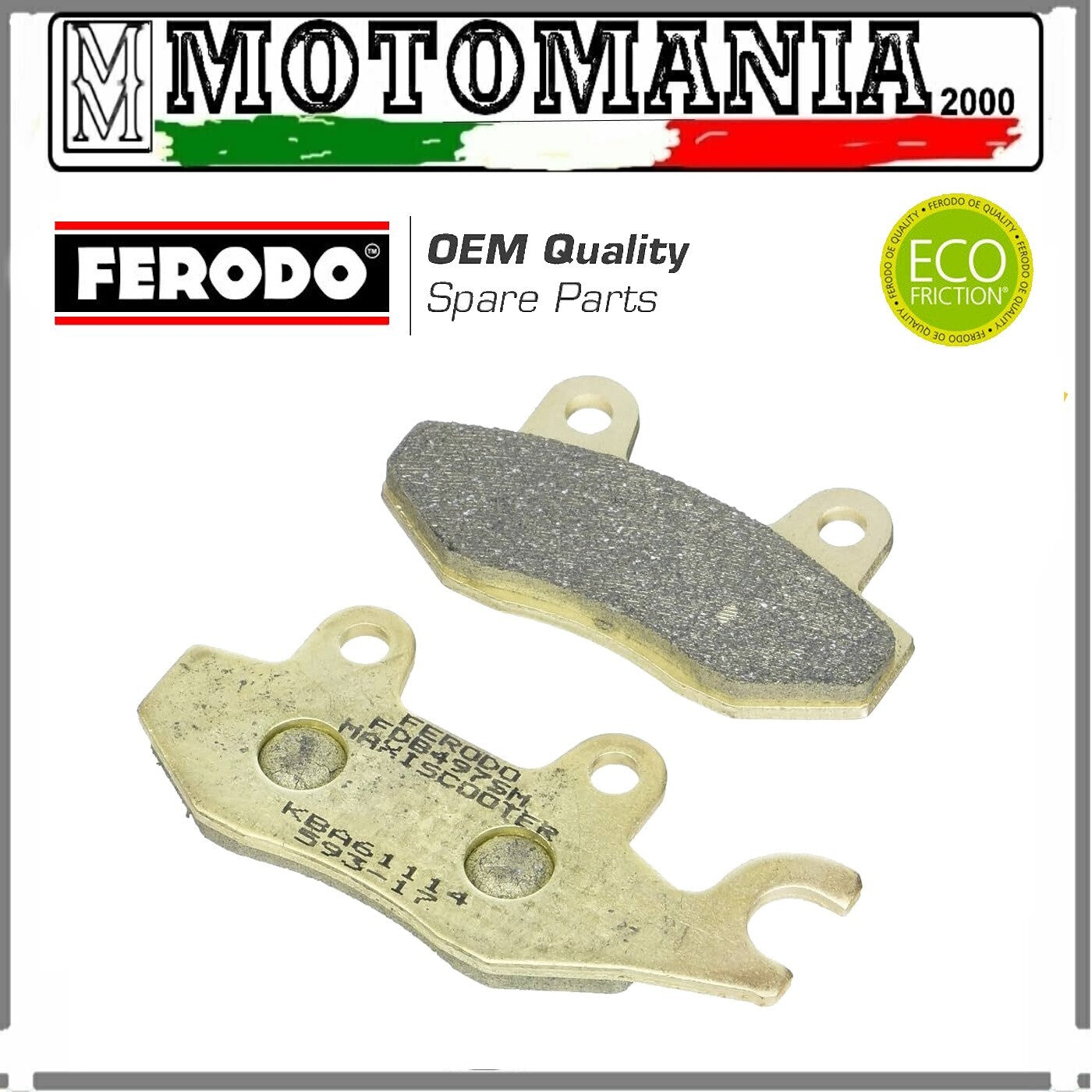 FDB497SM PASTIGLIE FRENO ANTERIORE SINTERIZZATE SUZUKI YAMAHA HONDA KAWWASAKI *