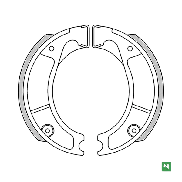 GF1177 - NEWFREN GANASCE FRENO HONDA NX, XL, XLX, XR, 250, 350, BRAKE SHOES KIT