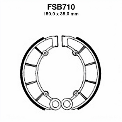 Coppia Ganasce Freno Posteriori Ferodo per Honda CB 650/750 79/83-(Cod. FSB842)