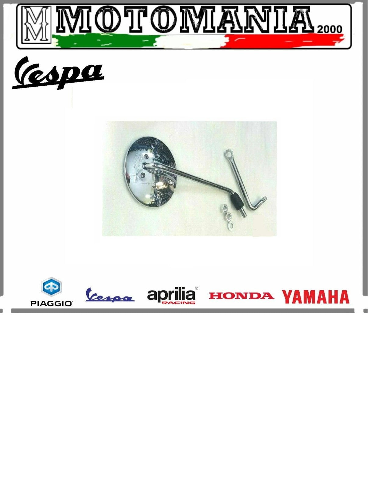 SPECCHIETTO SINISTRO OMOLOGATO CON ATTACCO, VESPA 125-150 VB1 VNB VBB GS 150 *