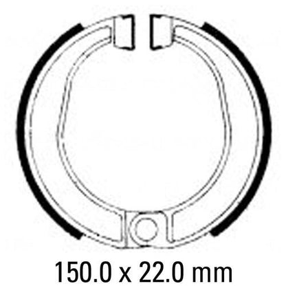 Coppia Ganasce Freno Ferodo per LAMBRETTA J 100/125 - (cod. FSB842)