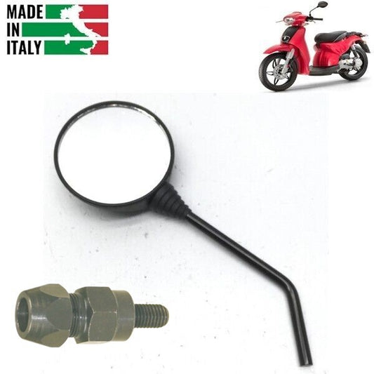 SPECCHIETTO SINISTRO COMPLETO DI ADATTATORE SX PER APRILIA SCARABEO 50-100CC   *