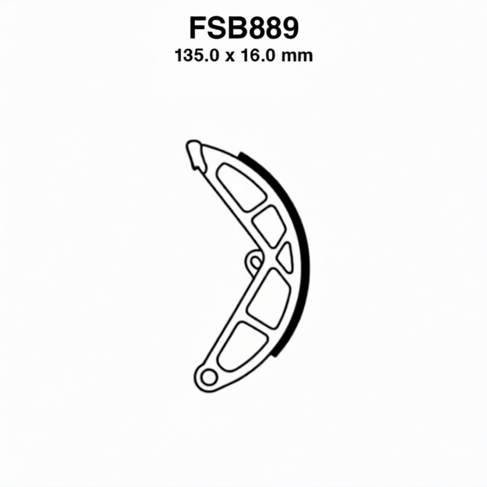 Ganascia Freno Posteriore Ferodo per SI 50/CIAO 50/BOXER 50 - (cod. FSB889)