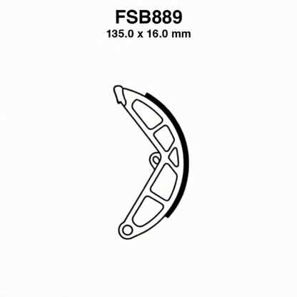 Ganascia Freno Posteriore Ferodo per SI 50/CIAO 50/BOXER 50 - (cod. FSB889)
