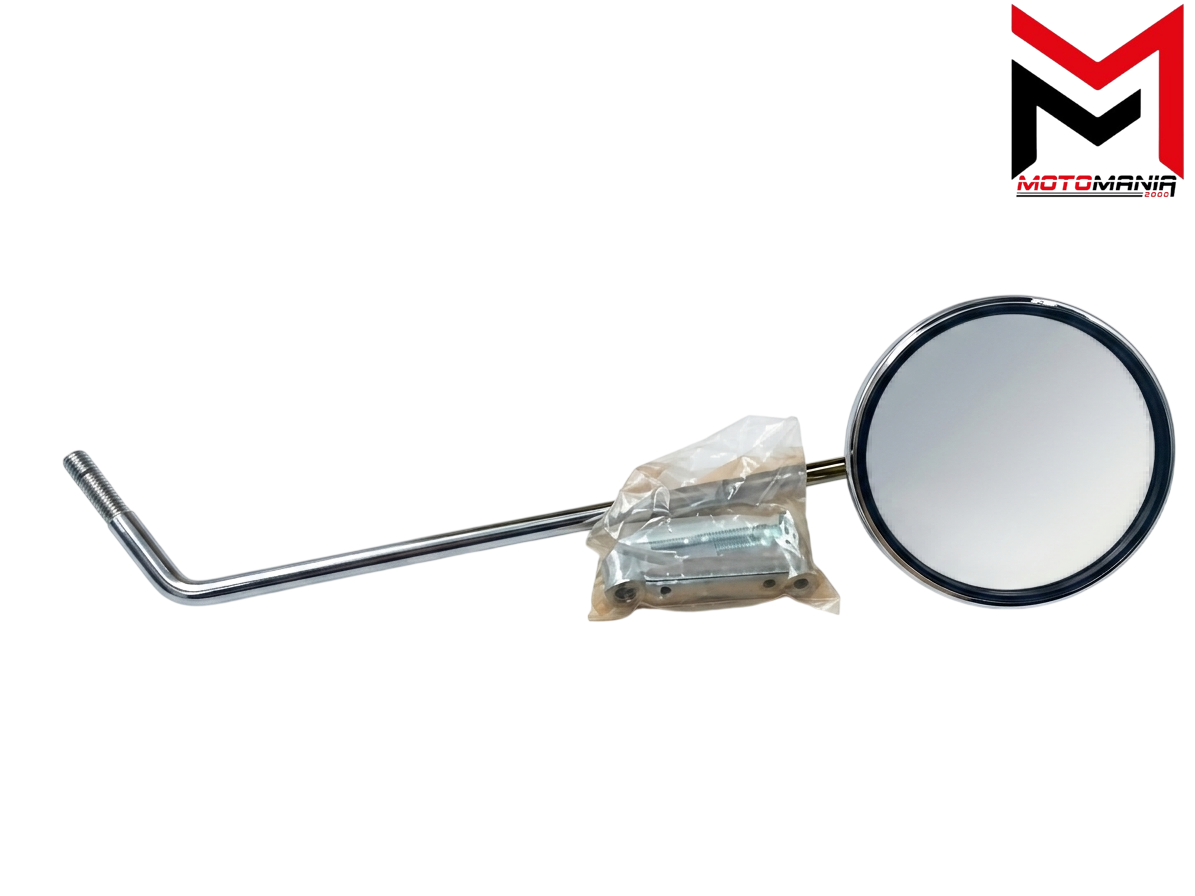 LAMBRETTA LI 2 E 3 SERIE -SPECCHIO SX. CROMATO  DM.100 Con Attacco Allo Sterzo