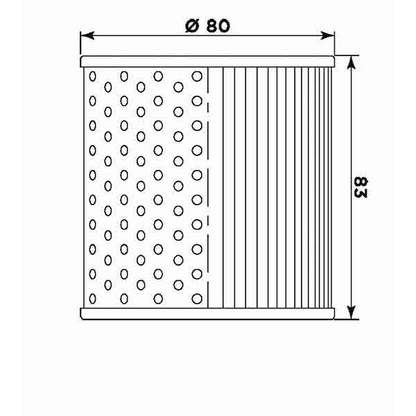 K2001 - MEIWA FILTRO OLIO KAWASAKI KZ 750 / ZI 900/1000/1300 / Z2 750