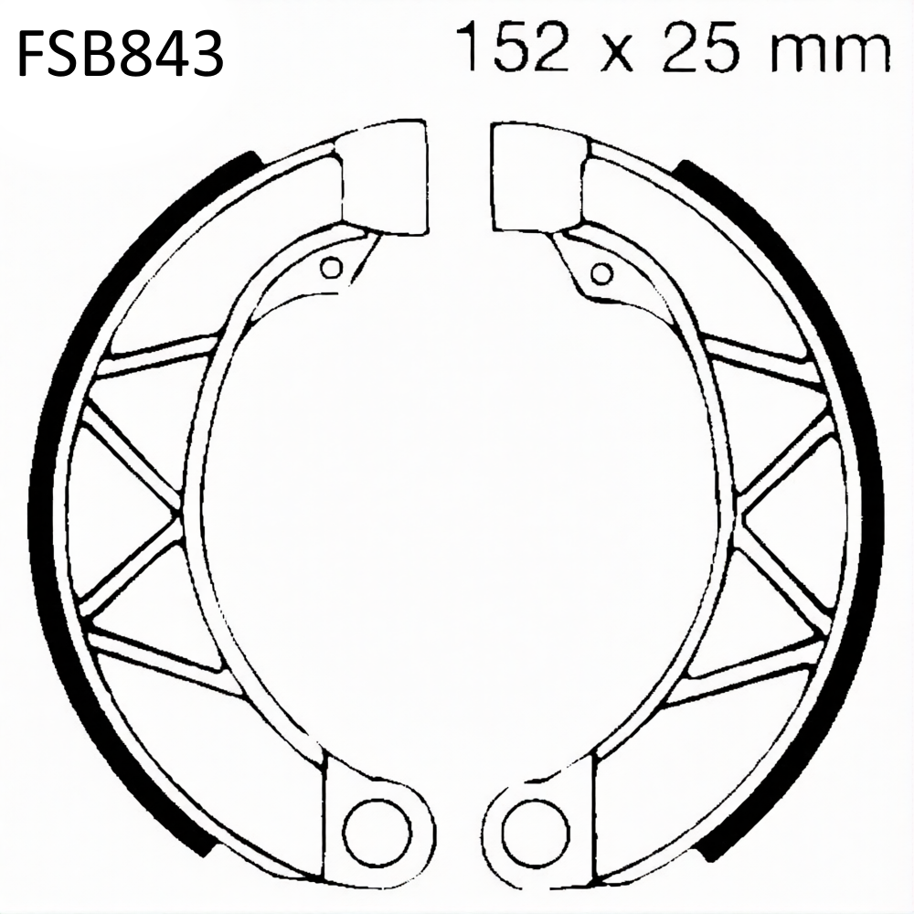 Coppia Ganasce Freno Posteriore Ferodo per LAMBRETTA DL 125-150 - (cod. FSB843)